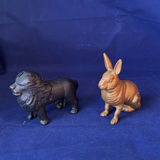 Vintage Cast Iron Rabbit And Lion Banks - thumbnail 1 of 10