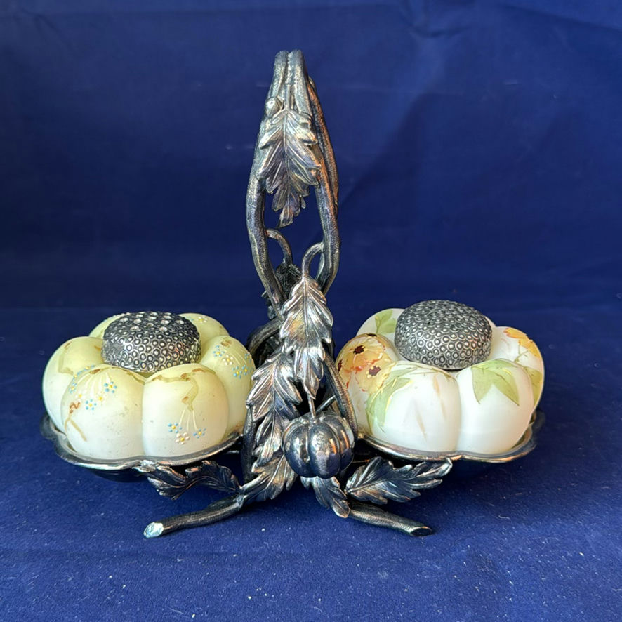 Burmese Art Glass Salt And Pepper Shaker Set - image 1 of 6