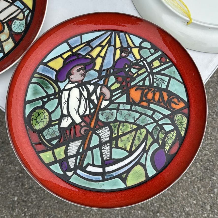 A Collection of twelve Poole pottery 'Medieval Calendar' series ceramic plates - image 21 of 26