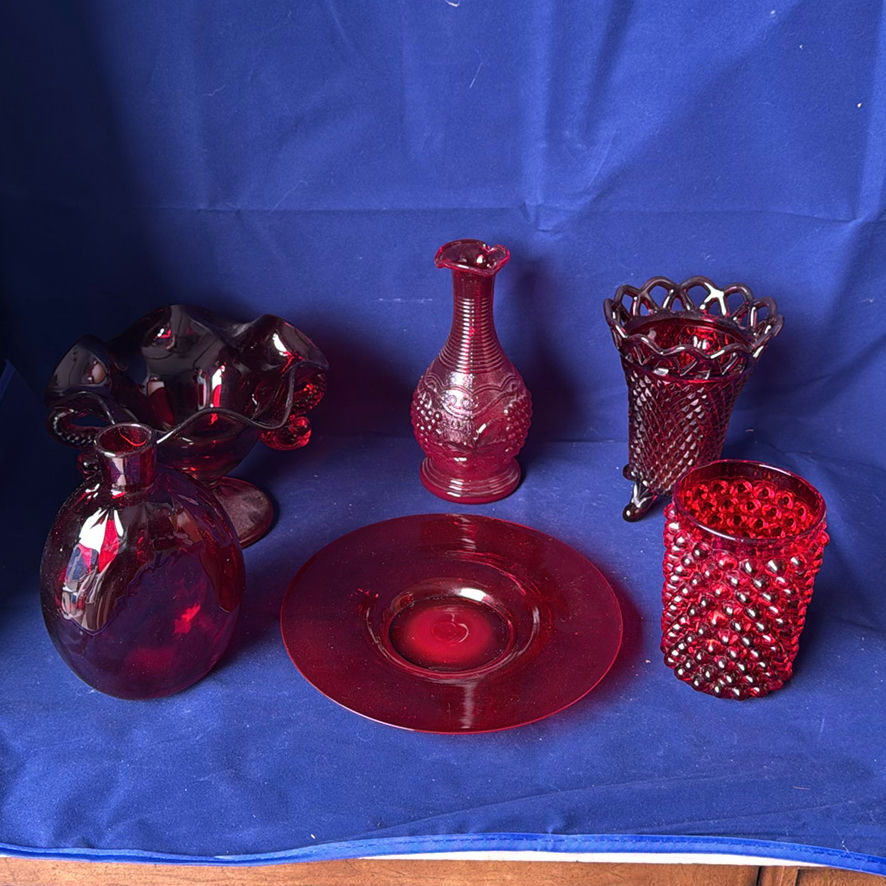 Ruby Red Pressed Glassware - image 1 of 17