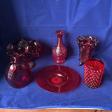 Ruby Red Pressed Glassware - thumbnail 1 of 17