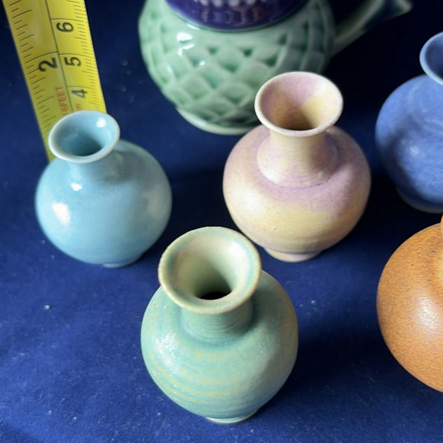 Argyll Pottery Pitcher And Mini Vases - image 4 of 9