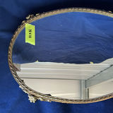 Vintage Gold Filigree Footed Oval Vanity Mirror Tray - thumbnail 4 of 5