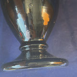 Antique 19thC Bohemian Black Amethyst Glass Vase - Matching Pattern #12, Wide Rim - thumbnail 7 of 12