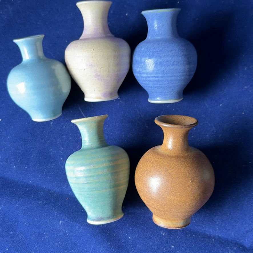 Argyll Pottery Pitcher And Mini Vases - image 8 of 9