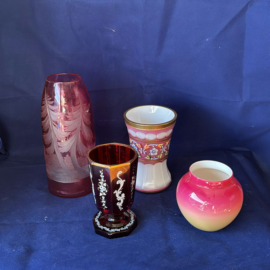 Vintage and antique Bohemian / Central European art glass pieces. - image 1 of 17