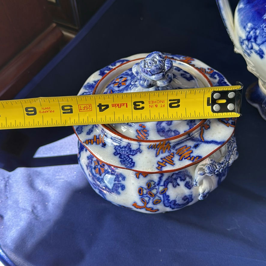 Victorian Flow Blue Porcelain - image 4 of 20