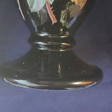 Antique 19thC Bohemian Black Amethyst Glass Vase - Matching Pattern #12, Wide Rim - thumbnail 5 of 12
