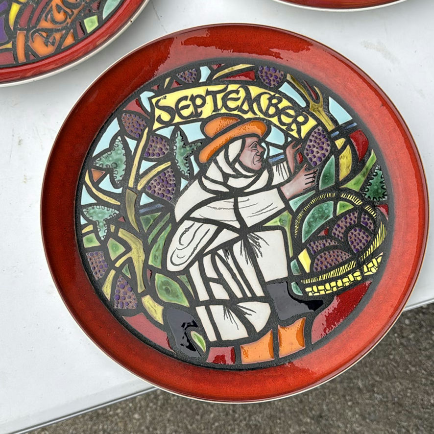 A Collection of twelve Poole pottery 'Medieval Calendar' series ceramic plates - image 9 of 26