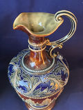 Pair of Antique Doulton Lambeth Stoneware Art Union Ewers by Emily Partington, c. 1895 - thumbnail 3 of 11