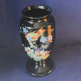 Antique 19thC Bohemian Black Amethyst Glass Vase - Matching Pattern #12, Wide Rim - thumbnail 1 of 12