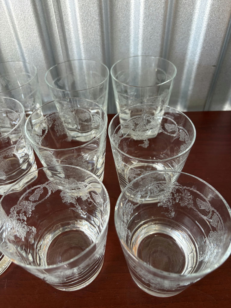 Vintage Thistle Bohemia Crystal Drinking Glasses - image 3 of 9