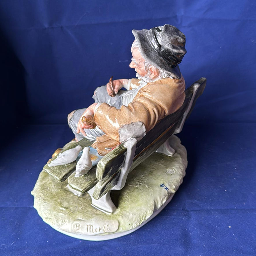 Capodimonte “Tramp On A Bench” - image 4 of 7