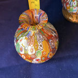 Vintage Murano Glass Trio Millefiori Gold Leaf Urn Vase Amedeo Rossetto Set Italian Art Glass - thumbnail 12 of 25
