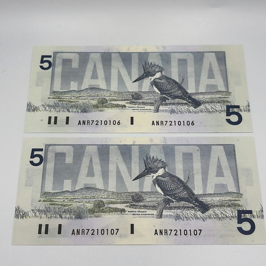$5 Canadian Bills 1986 And 2013 - image 4 of 8