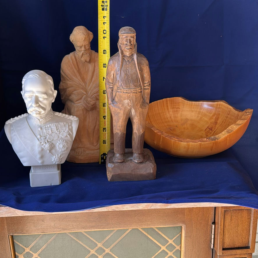 Wooden Figures, Bowl And Bust - image 2 of 13