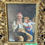 Antique C. 1890 Aurelio Innocenti Framed Porcelain Plaque "Non l'accende..." - Exceptional 1904 Provenance - thumbnail 3 of 13
