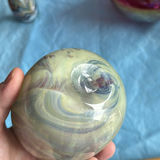 Lot of 4 Vintage Edward Roman Signed Studio Art Glass Vases Canadian Heritage - thumbnail 9 of 18