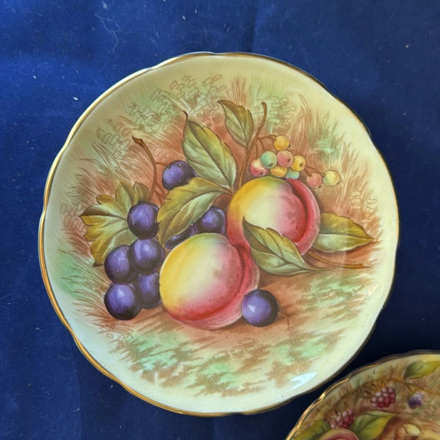 Aynsley Teacup And Saucer trio Orchard Gold - image 3 of 11