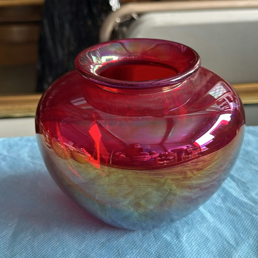 Lot of 4 Vintage Edward Roman Signed Studio Art Glass Vases Canadian Heritage - image 15 of 18