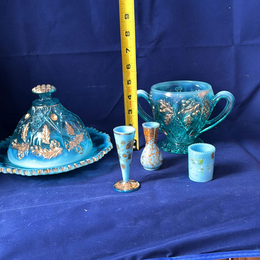 Blue Opalescent Glassware - image 2 of 16