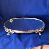 Vintage Gold Filigree Footed Oval Vanity Mirror Tray - thumbnail 2 of 5