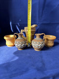 Doulton Lambeth Silicon Ware Ewers and Caramel Slag Glass - thumbnail 2 of 20