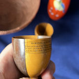 Vintage Czech Tango Glass Enamel Bird Vase, Copper Bowl And Egg Cups - thumbnail 3 of 15