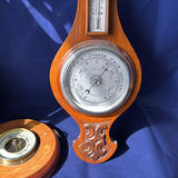 Wooden Wall Barometer and Round Weather Gauge - thumbnail 4 of 7