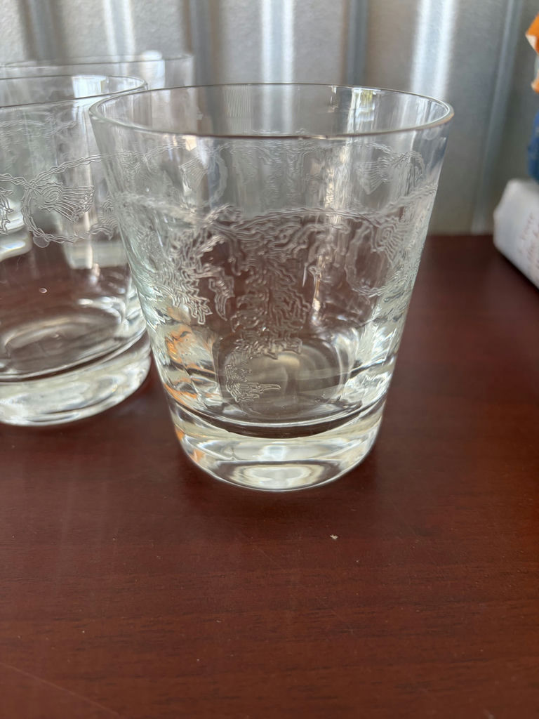 Vintage Thistle Bohemia Crystal Drinking Glasses - image 7 of 9