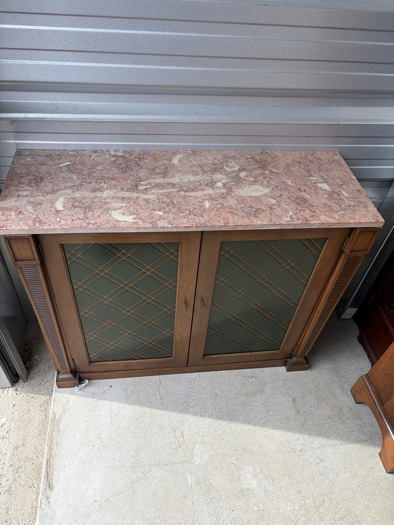Vintage Cabinet With Stone Top - image 1 of 9