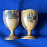 Vintage Czech Tango Glass Enamel Bird Vase, Copper Bowl And Egg Cups - thumbnail 5 of 15