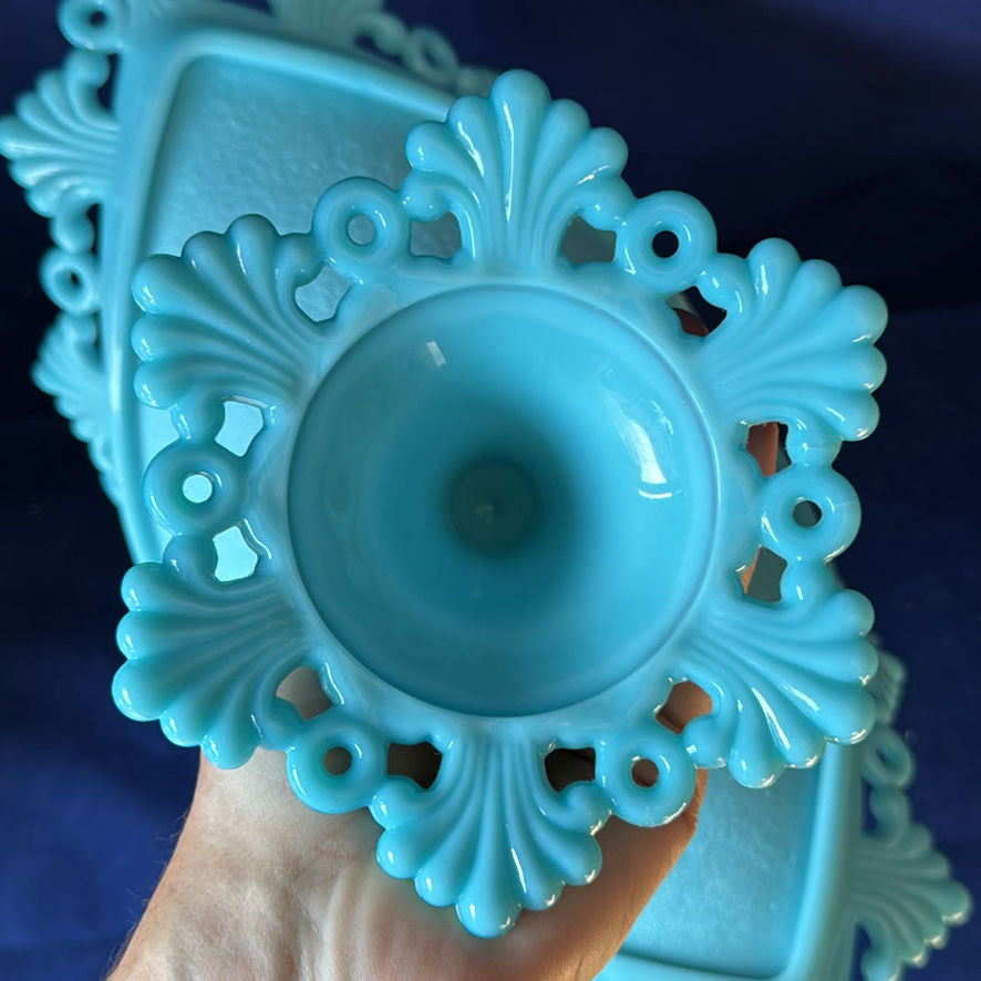 Westmoreland Blue Compote Dish And More - image 14 of 14