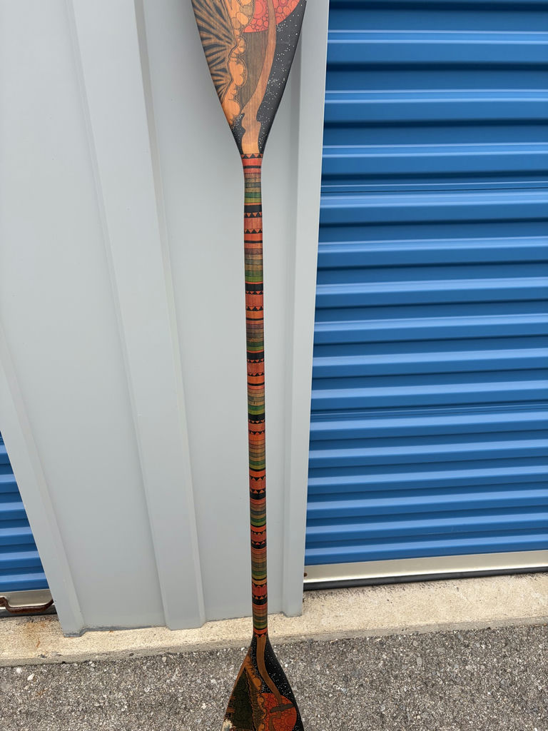 Indigenous Art On Paddle By Canadian John Doherty - image 7 of 13