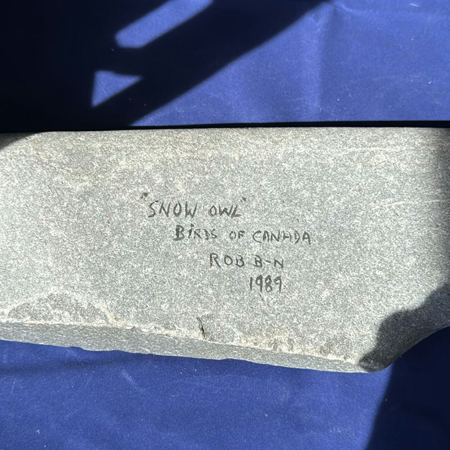 Snowy Owl Decorative Stone By Rob Buckland Nicks - image 6 of 6