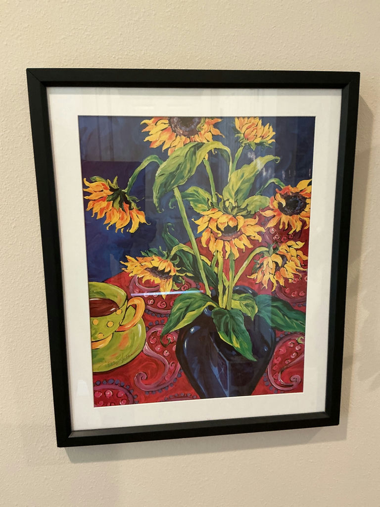 Framed sunflower still-life artwork. And home decor.  - image 2 of 4