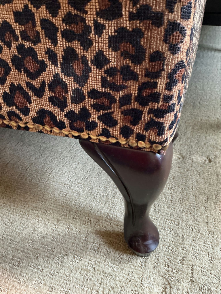 Leopard Print Tufted Storage Ottoman - image 4 of 4