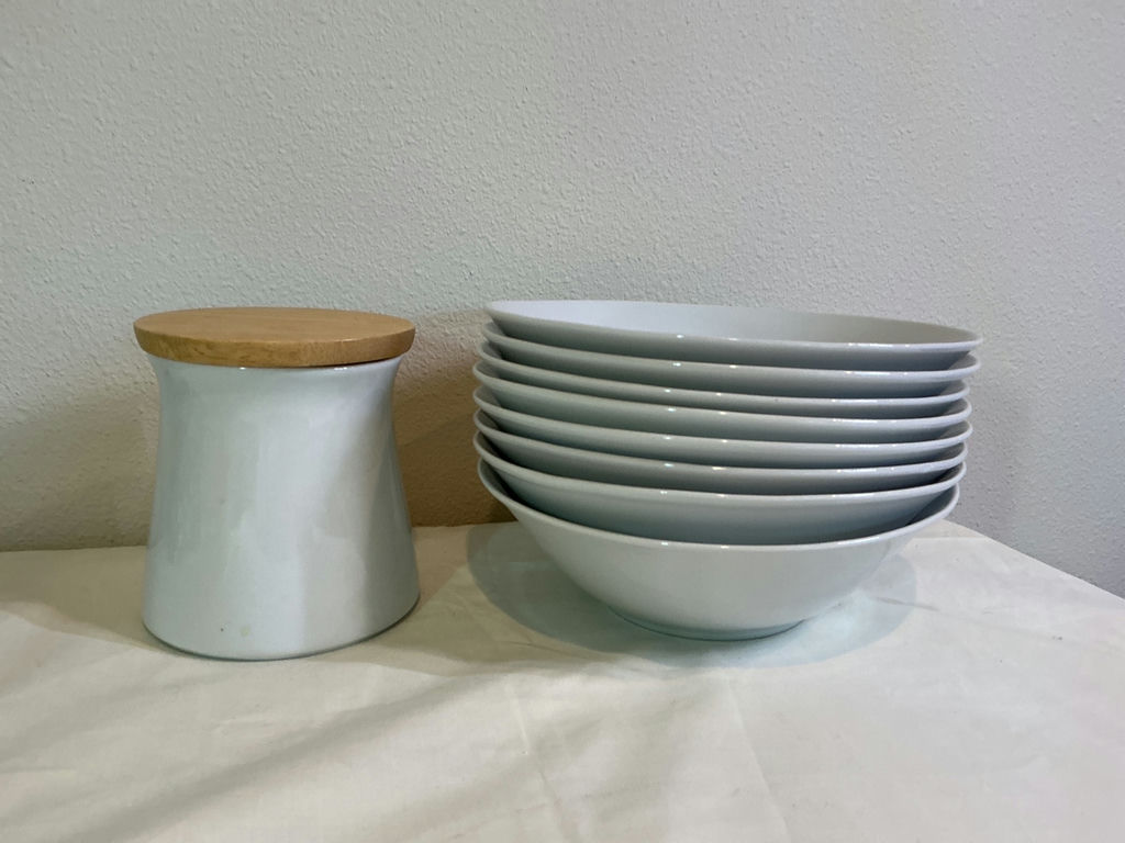 Floral Mugs, Bowls, Canister, and Folded Textiles - image 2 of 3