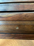 Dark wood console table with one drawer - thumbnail 3 of 3