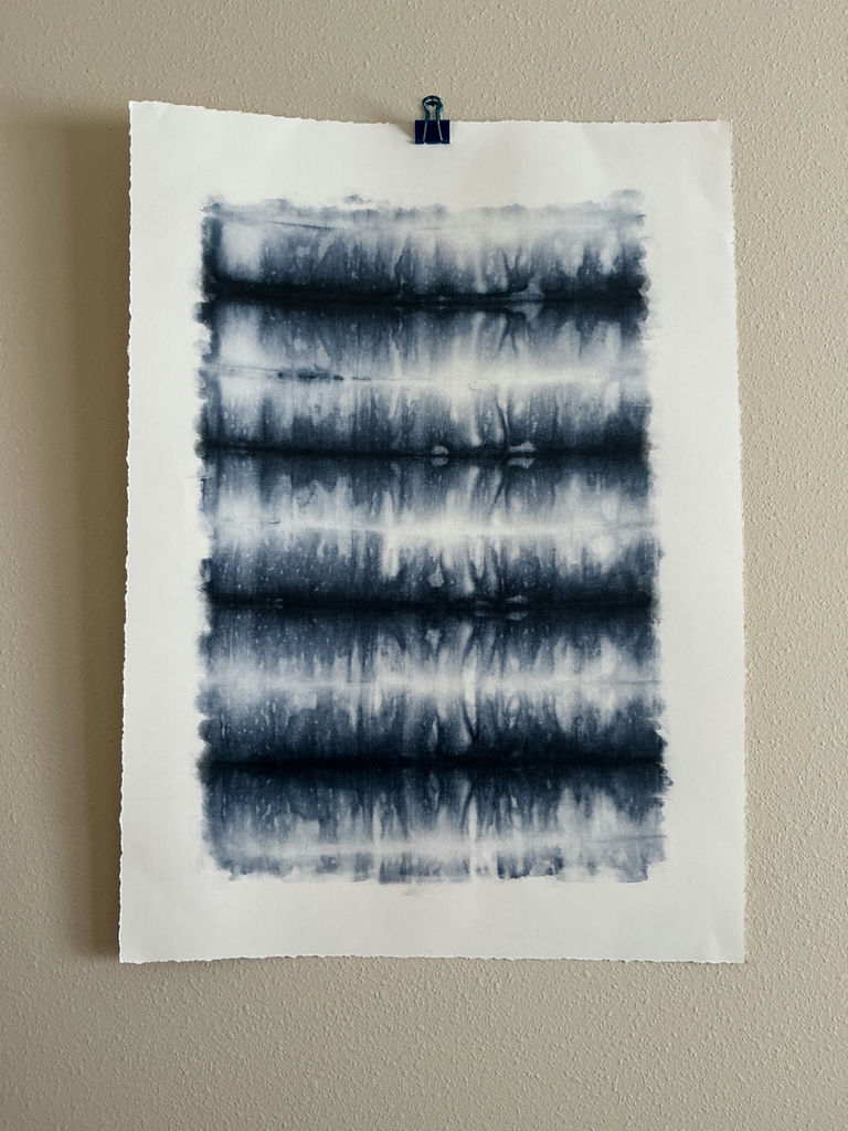  Pottery Barn textile prints with blue textured patterns.  - image 2 of 4