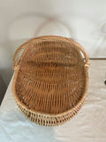 Wicker Basket, Decorative Metal Stands, and wooden Lattice Trivet. - thumbnail 3 of 3