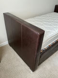 Dark brown faux leather Trundle Day bed with two twin mattresses - thumbnail 4 of 5