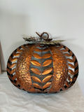 Copper metal pumpkins and autumn harvest decor. - thumbnail 3 of 5