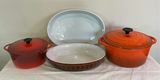 Vintage Red LeCreuset 20, Orange enameled dutch oven and more. - thumbnail 1 of 7