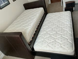 Dark brown faux leather Trundle Day bed with two twin mattresses - thumbnail 3 of 5
