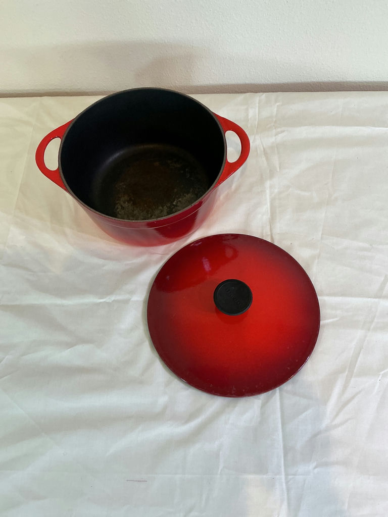 Vintage Red LeCreuset 20, Orange enameled dutch oven and more. - image 4 of 7