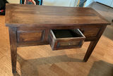 Dark wood console table with one drawer - thumbnail 2 of 3