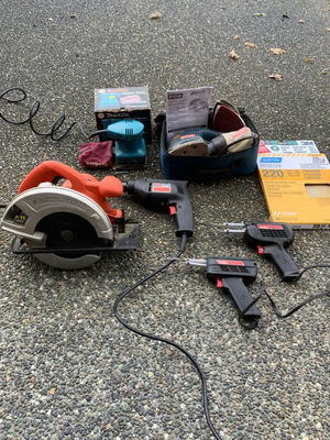 Power tools and portable workbench collection - Image 1 of 14