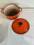 Vintage Red LeCreuset 20, Orange enameled dutch oven and more. - thumbnail 3 of 7