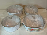PYREX bakeware set with glass lids, ramekins, and bowls of various types.  - thumbnail 3 of 4